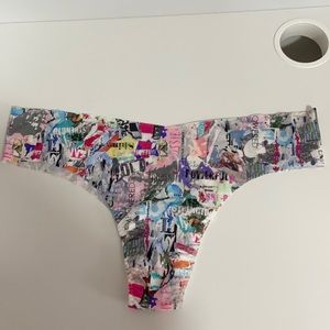 Spanx Plus 1X Fempower Print Laser-Cut Edge Thong